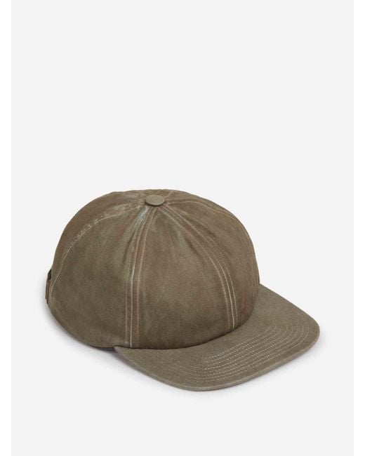 Maison Margiela Green Worn Cotton Cap for men