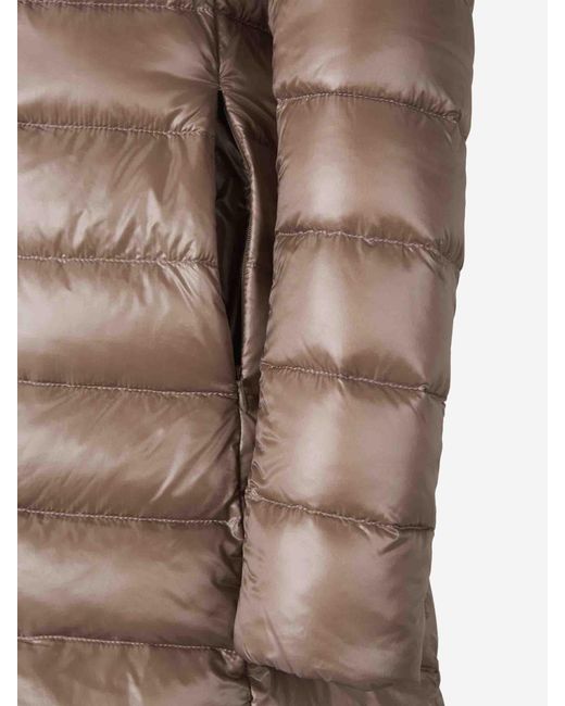【関税&送料込み】Herno Amelia Trapeze Quilted Jacket Herno Amelia Trapeze Quilted Jacket in Brown | Lyst