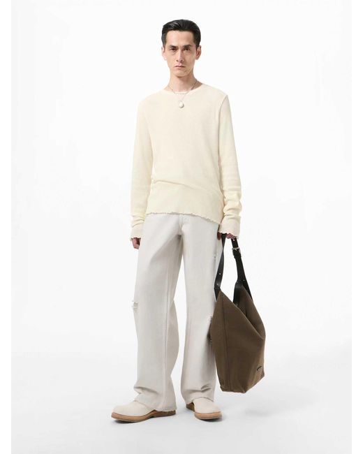 Our Legacy White Long Sleeve Knit T-Shirt for men