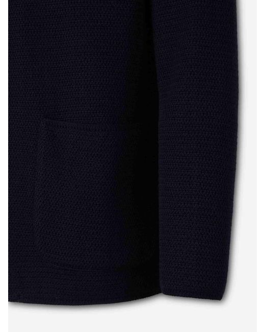 Lardini Blue Wool Cardigan for men