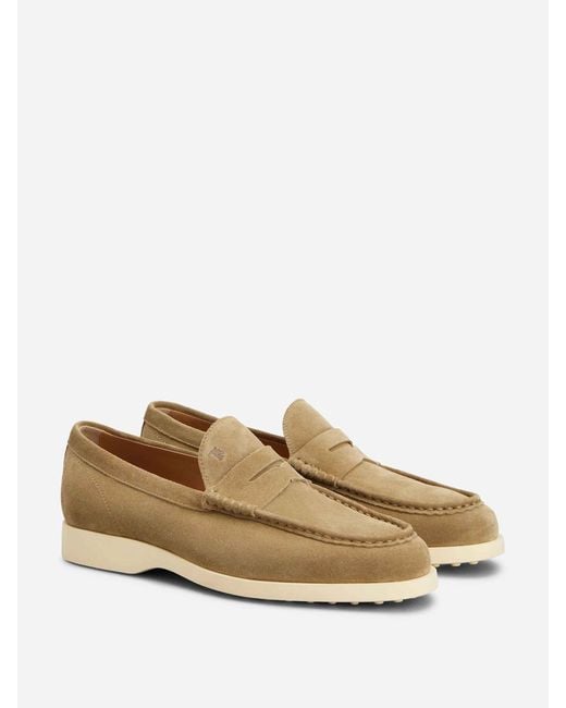 Tod's Natural Suede Loafers for men