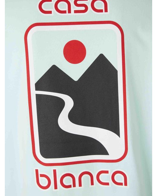 Casablanca Sunset Valley T-Shirt in Blue für Herren