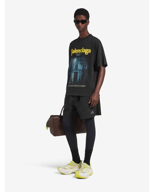 Balenciaga Black The Address T-Shirt for men