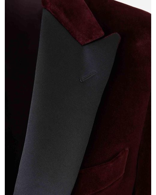 Canali Purple Blazer Straight Velvet for men