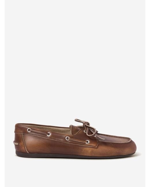 Miu Miu Brown Deck Loafers