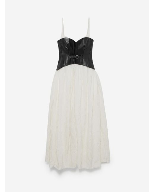 Jonathan Simkhai White Maxi Dress With Corset