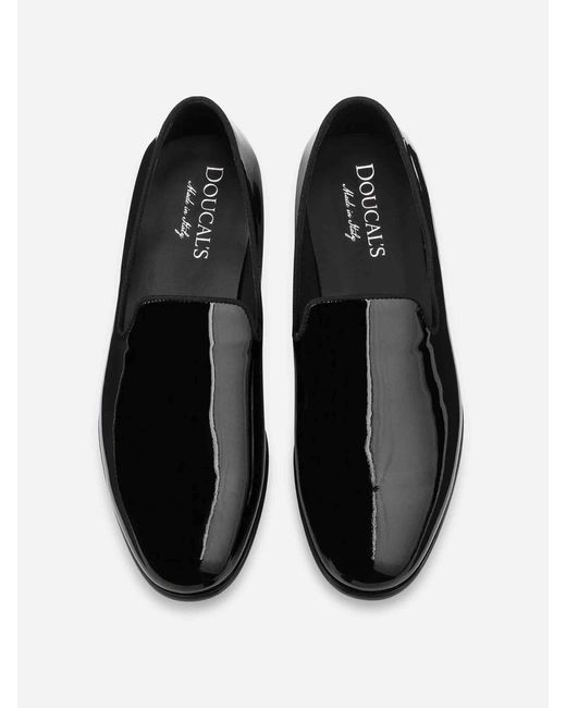 Doucal's White Patent Loafers for men