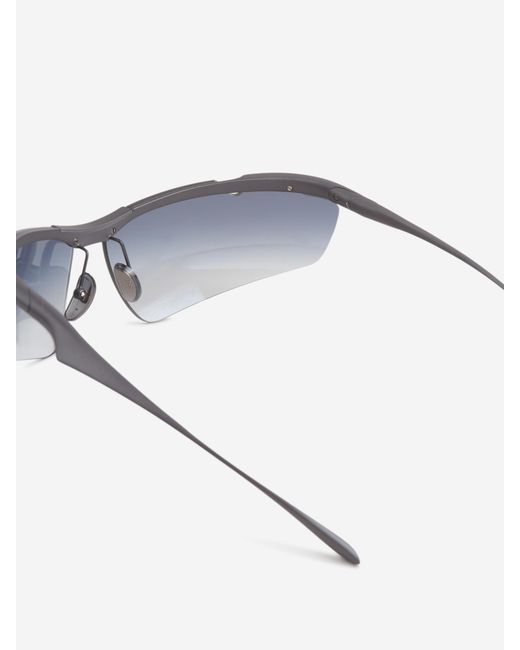 Balenciaga Blue Boomerang Cat Sunglasses for men