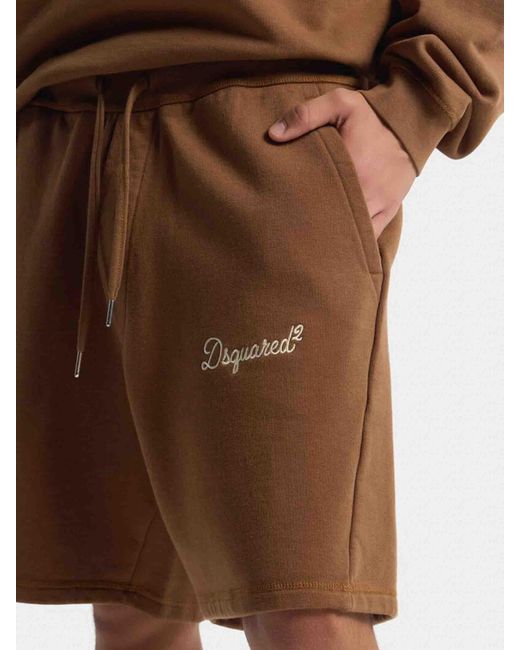 DSquared² Natural Cotton Logo Shorts for men
