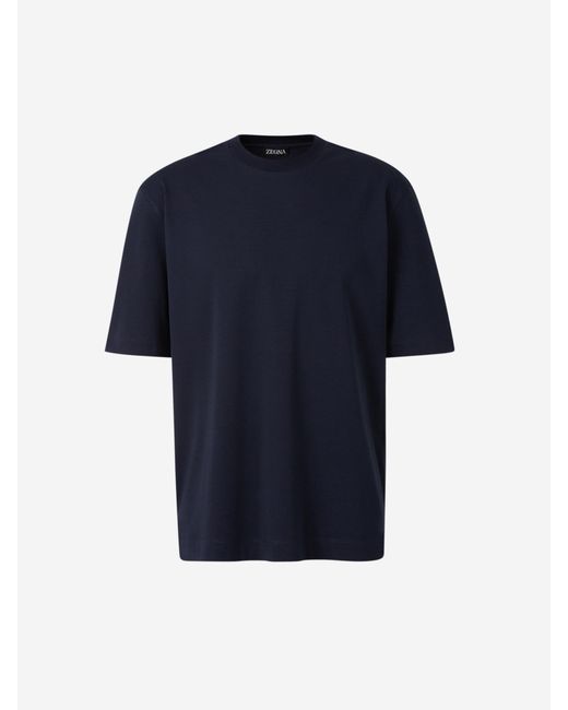 T-Shirt En Coton De Qualité Supérieure Zegna pour homme en coloris Blue
