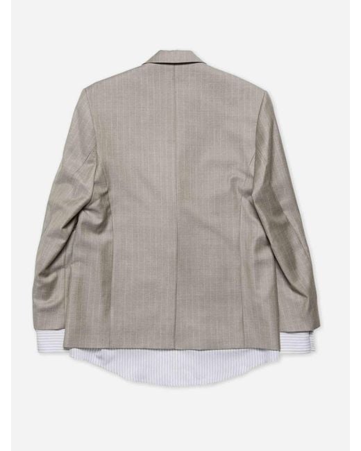 Blazer Superposé Acne en coloris Gray