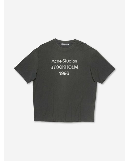 Acne Gray 1996 Printed T-Shirt for men