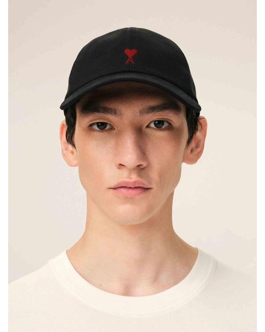 AMI Black Ami De Coeur Cap for men