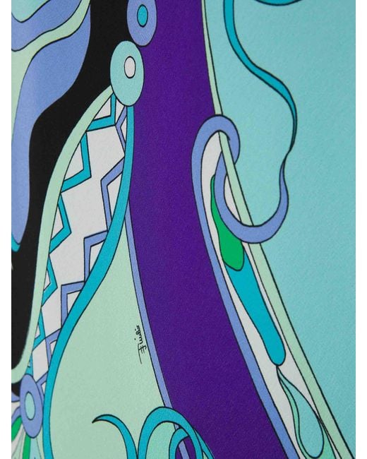 Emilio Pucci Blue Maxi Printed Dress