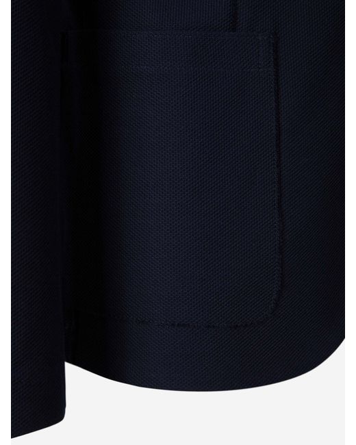 Harris Wharf London Blazer Aus Strukturierter Baumwolle in Blue für Herren