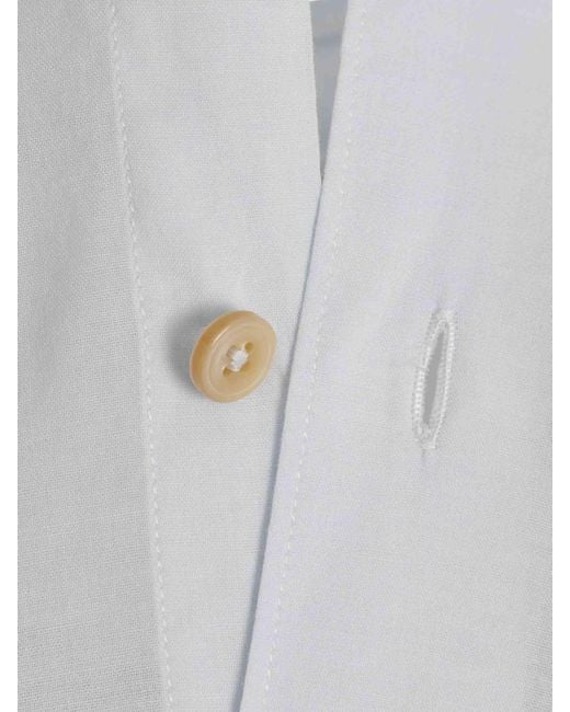 Santa Eulalia White Plain Cotton Shirt for men