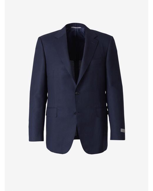 Canali Blue Wool Blazer