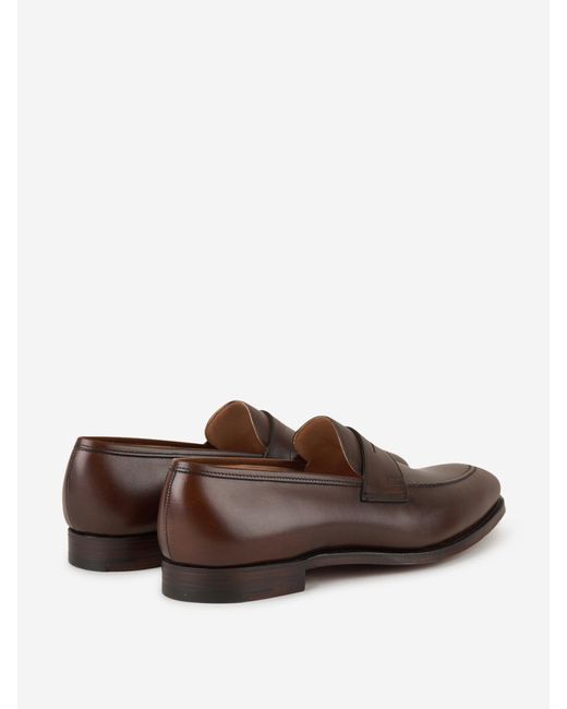 Crockett and Jones Brown Sydney Loafers for men