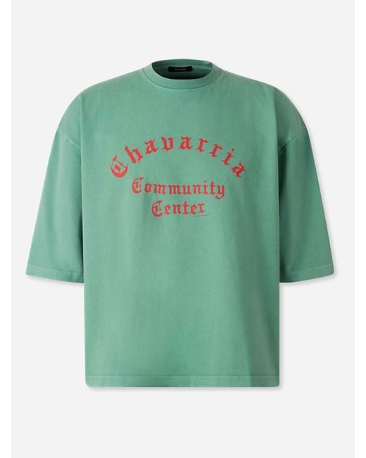 Willy Chavarria Green Community Center T-Shirt for men