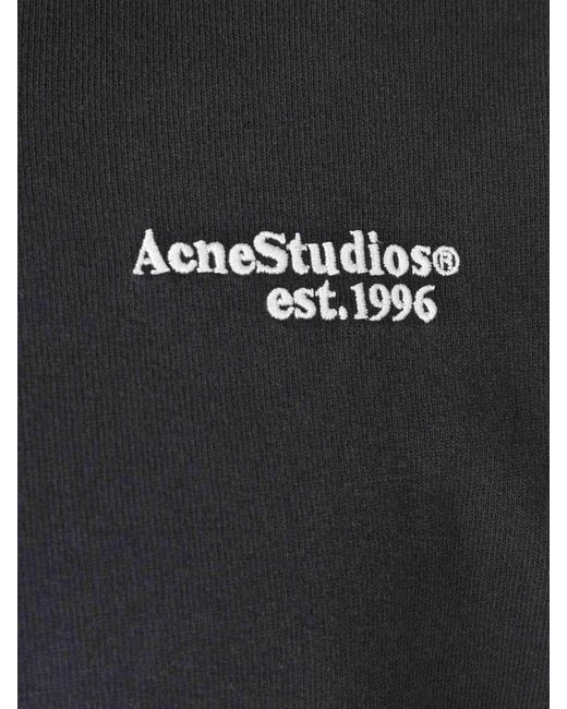 Acne Blue Logo Sweatshirt Cotton for men