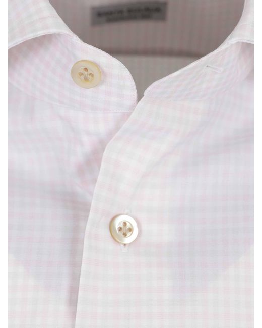 Santa Eulalia White Classic Plaid Shirt for men