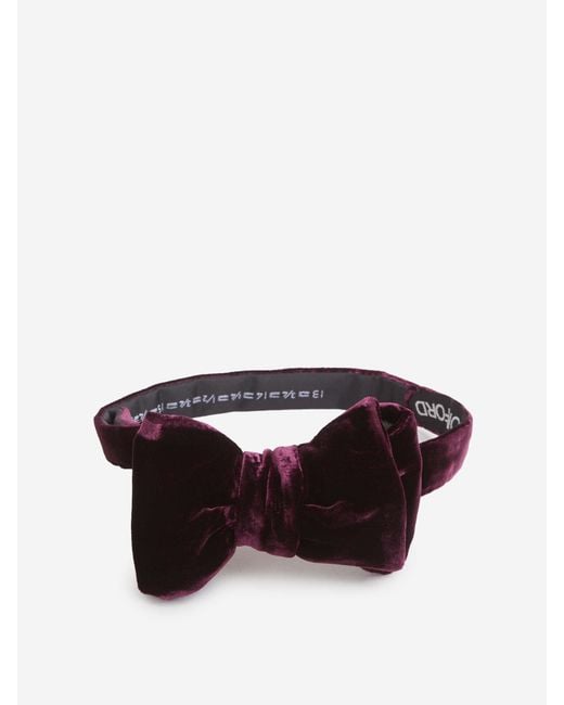 Tom Ford Purple Velvet Bow Tie for men