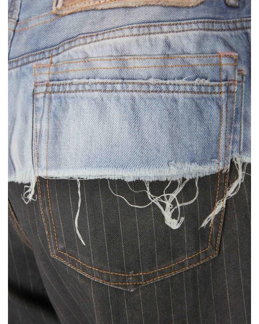 Acne Gray Wide Leg Printed Jeans