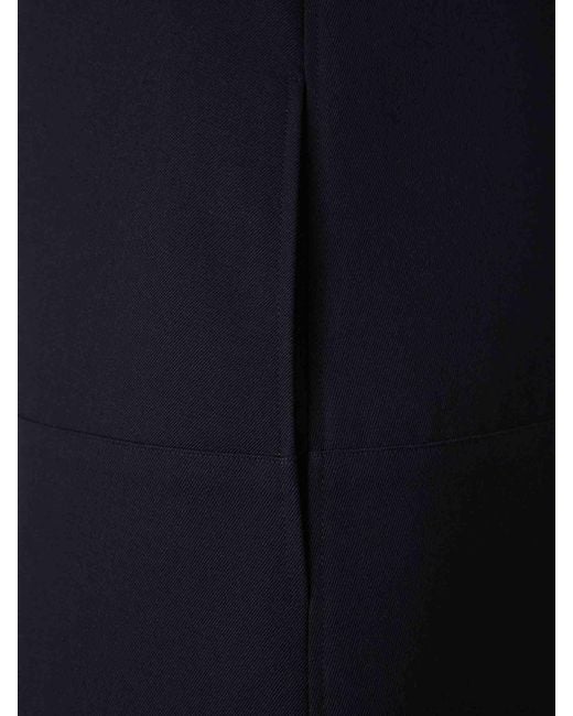 Jil Sander Blue Long Wool Coat