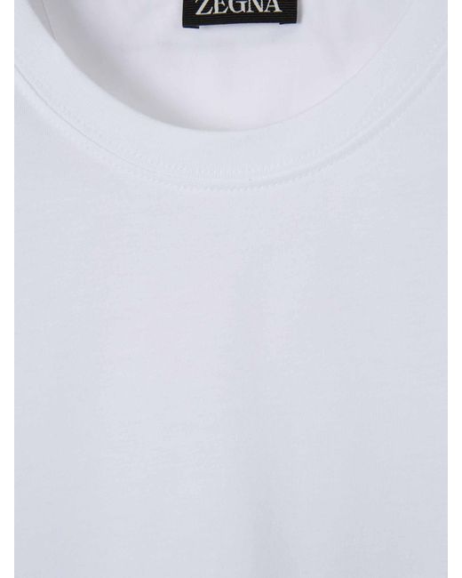 Zegna White Short Sleeve T-Shirt for men