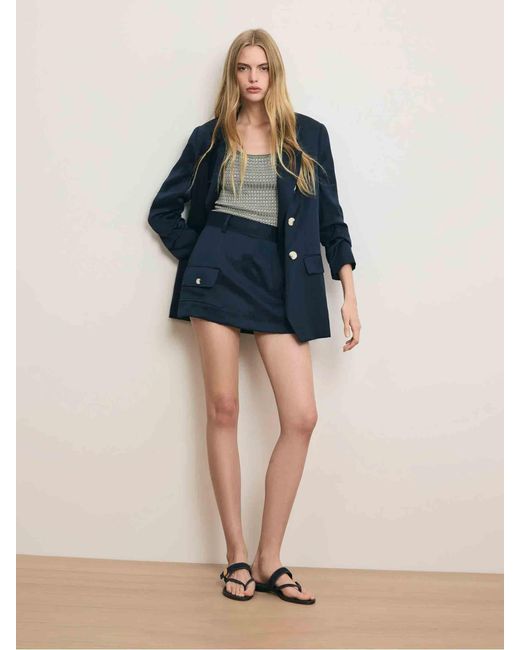 Veronica Beard Blue Felina Skort