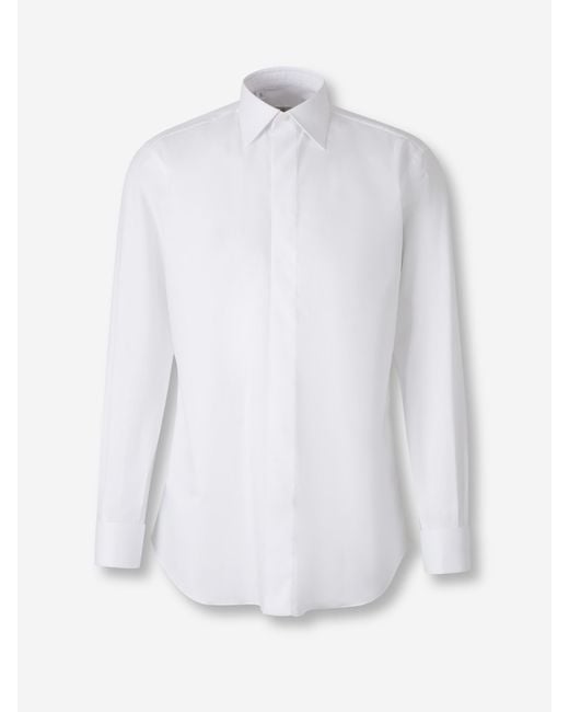 Camicia Da Sera Unita di Brioni in White da Uomo