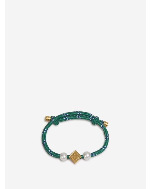 Casablanca Green Pearl Rope Bracelet for men