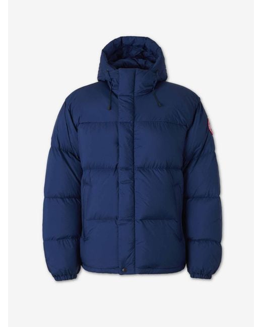 Canada Goose Blue Short Feathered Down Jacket for men