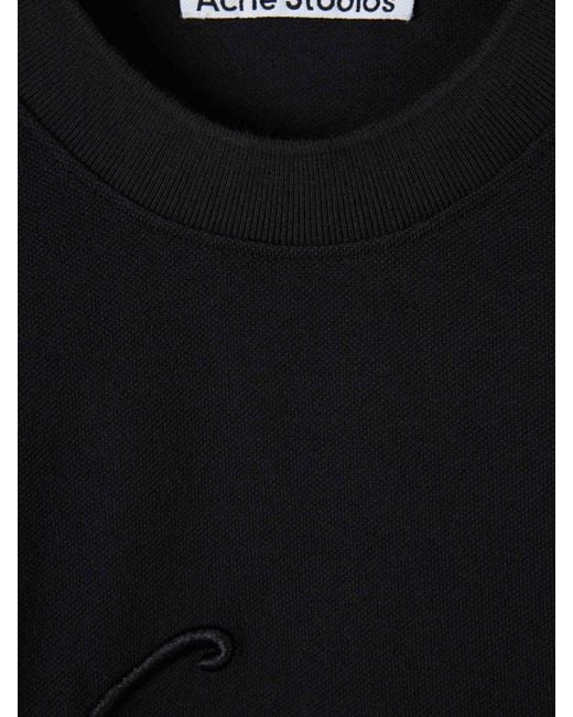 Acne Black Round Neck T-Shirt for men