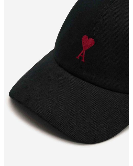 AMI Black Ami De Coeur Cap for men