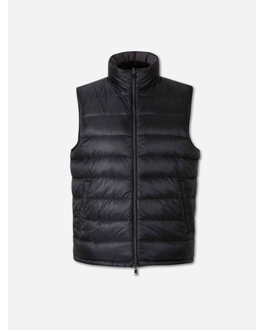 Herno Black Polyamide Down Vest for men