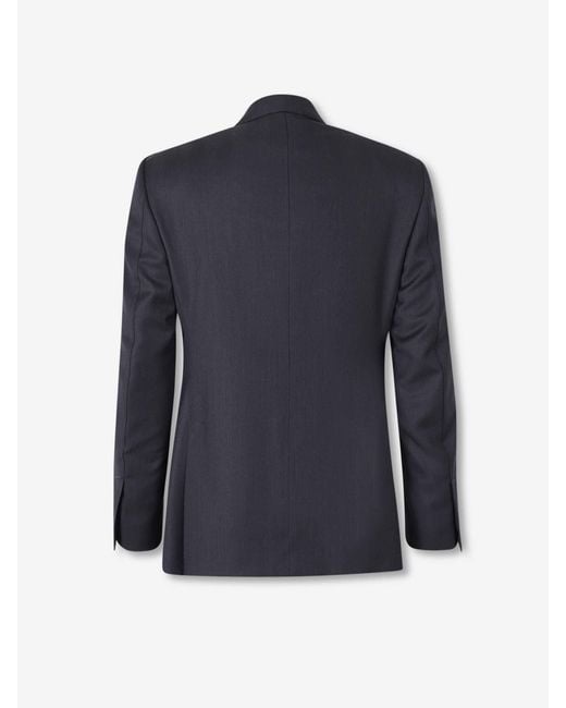 Tom Ford Blue Straight Wool Suit for men