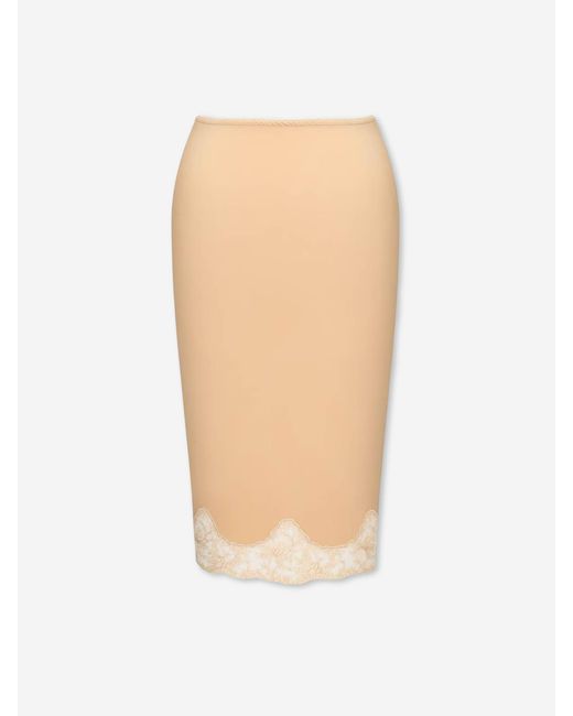 Saint Laurent White Laced Half-Slip Skirt