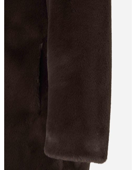 Herno Brown Short Fur Coat