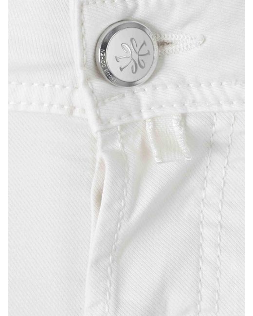 Jacob Cohen White Straight Pants Bard for men