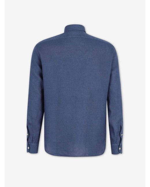 Santa Eulalia Blue Linen Shirt for men
