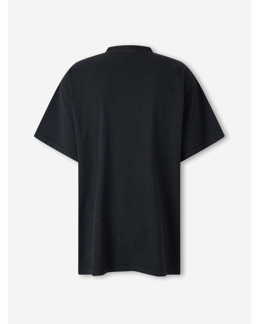 Balenciaga Black Round Neck T-Shirt for men