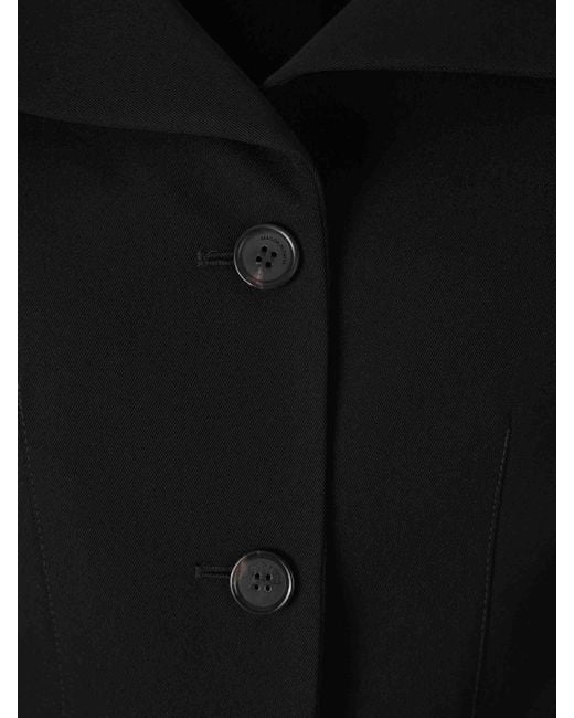 Magda Butrym Black Peplum Fitted Blazer