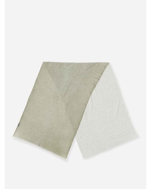 Santa Eulalia White Plain Cashmere Scarf for men
