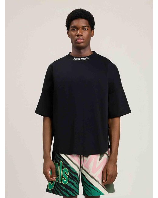 Palm Angels Black Classic Logo Oversized T-Shirt for men