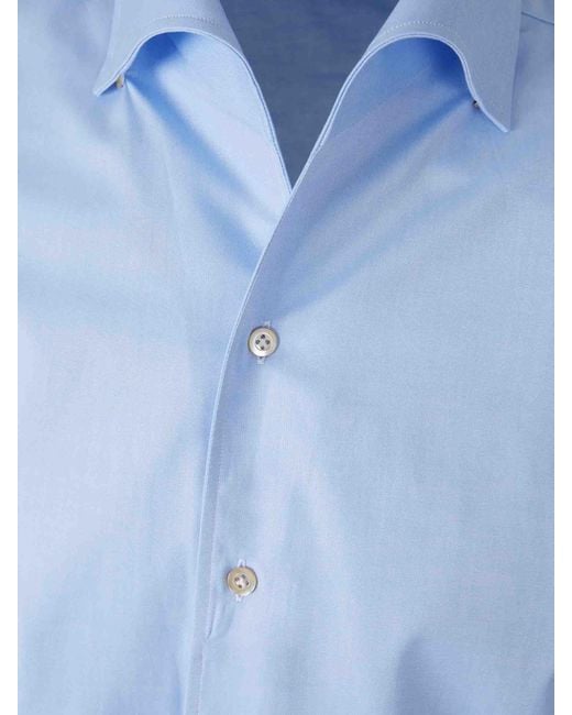 Santa Eulalia Blue Plain Shirt for men