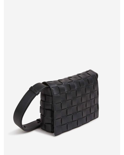 Bottega Veneta Black Orto Messenger Shoulder Bag for men