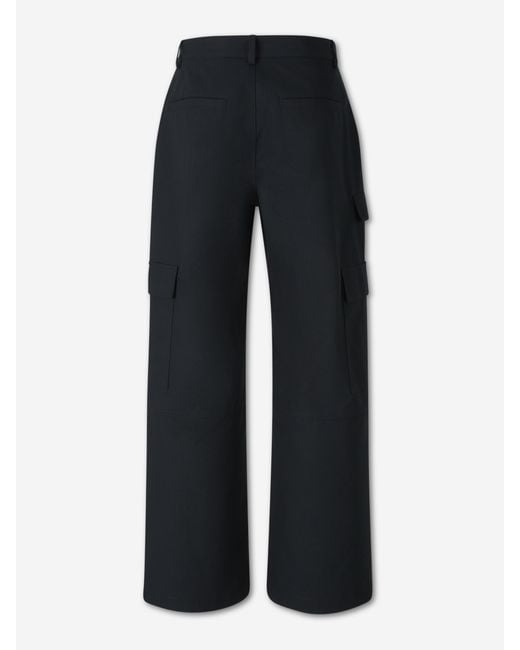 Balenciaga Blue Wide Leg Pants Cargo for men