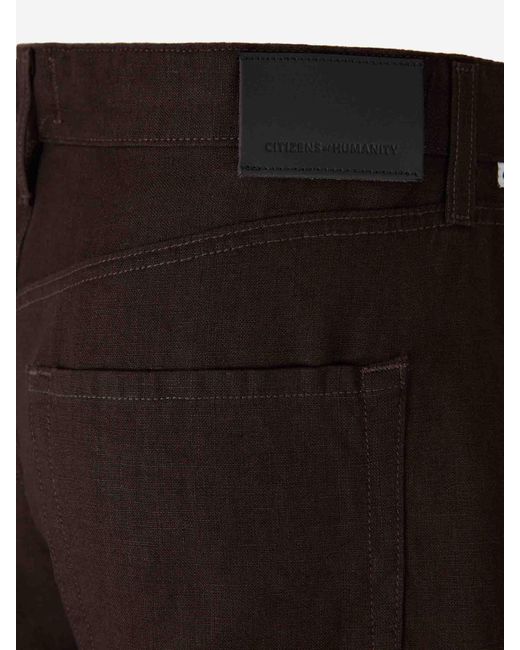 Citizens of Humanity Black Straight Wide Leg Trousers