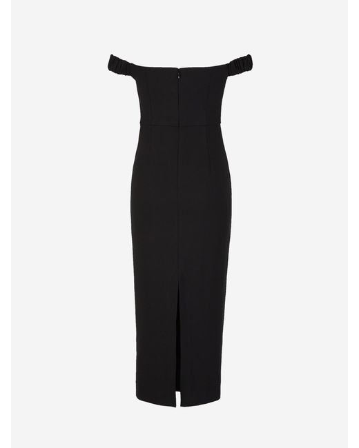 Roland Mouret White Cady Midi Dress